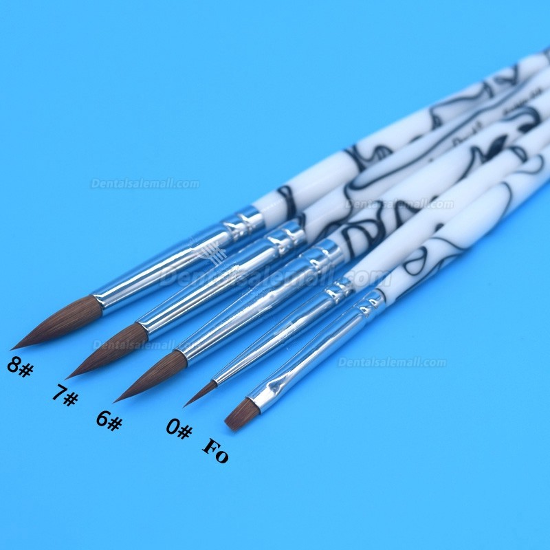 5Pcs Dental Lab Porcelain Ceramic Sable Ermine Brush Pen Set Tool